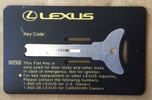 Lexus flat key - lexus,